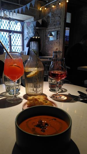 Soup at Vegan Restoran V in Tallinn