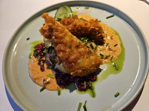 Fried "chicken" at Vegan Restoran V in Tallinn