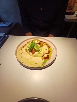 Breaded 'chicken' at Vegan Restoran V in Tallinn