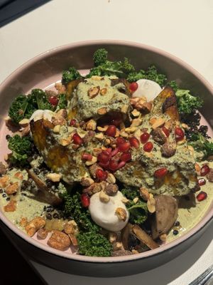 Warm pumpkin saladd  at Vegan Restoran V in Tallinn