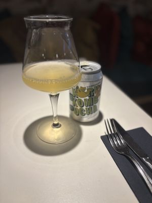 Kari Kombucha with mint (€ 6,-)  at Vegan Restoran V in Tallinn