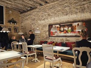 Inside at Vegan Restoran V in Tallinn