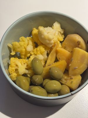 Fermented veg  at Vegan Restoran V in Tallinn