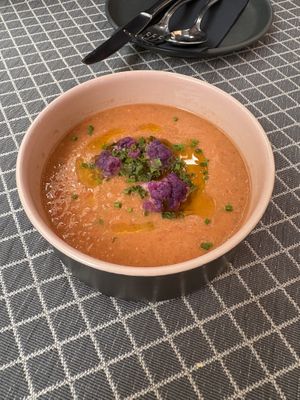 Gazpacho soup  at Vegan Restoran V in Tallinn
