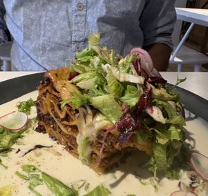 Vegan lasagna  at Vegan Restoran V in Tallinn
