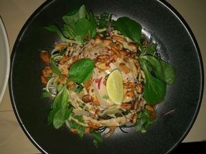 noodle salad at Vegan Restoran V in Tallinn