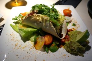 Seitan taco at Vegan Restoran V in Tallinn