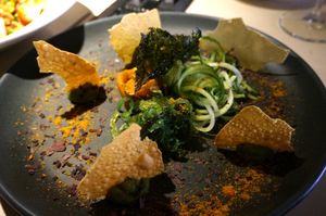 Seafood plate at Vegan Restoran V in Tallinn