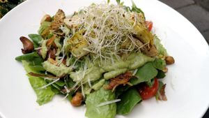 Caesar salad at Vegan Restoran V in Tallinn