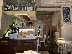 Interior at Vegan Restoran V in Tallinn