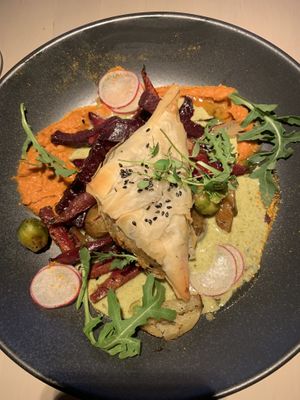 Doesn’t do the food justice!  at Vegan Restoran V in Tallinn