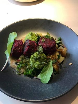 Beetroot balls  at Vegan Restoran V in Tallinn
