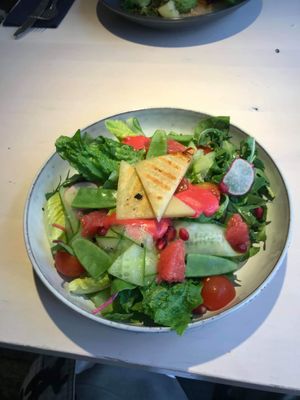 Halloumi salad  at Vegan Restoran V in Tallinn