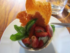 avocado-coconut pudding at Vegan Restoran V in Tallinn