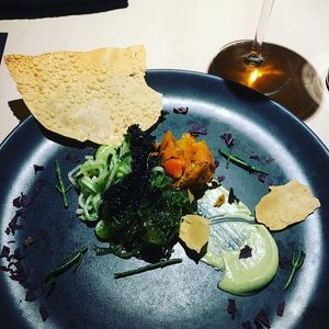 Salmon and Caviar at Vegan Restoran V in Tallinn