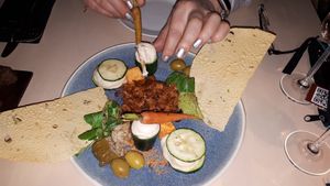 Sharing starter at Vegan Restoran V in Tallinn