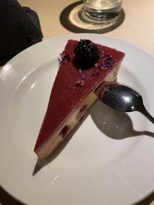 Fruity cheesecake! at Vegan Restoran V in Tallinn