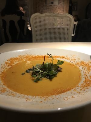 Best Pumpkin Soup I’ve Ever Had  at Vegan Restoran V in Tallinn