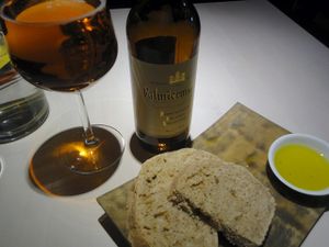 Excellent complimentary fresh bread at Vegan Restoran V in Tallinn