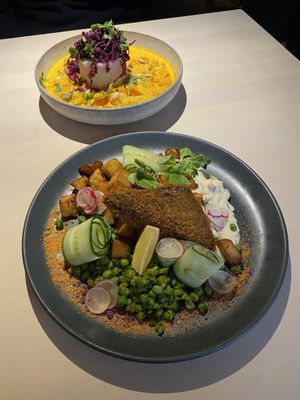 Tofufish  at Vegan Restoran V in Tallinn