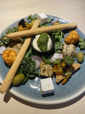 Snack platter  at Vegan Restoran V in Tallinn