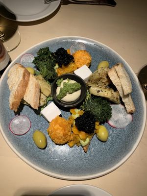 snack platter for 2 at Vegan Restoran V in Tallinn