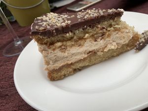 Snickers cake  at Vegan Restoran V in Tallinn