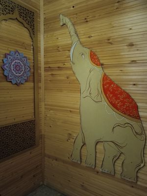 The entrance at Namaste - Baga Toiruu  in Ulaanbaatar