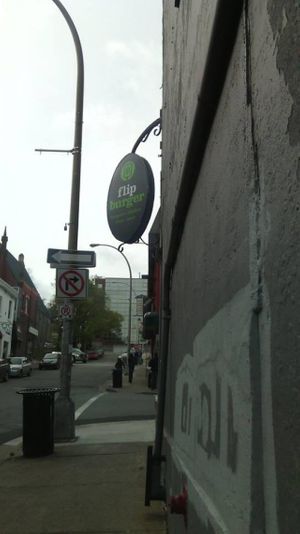 Outside at Flipburger - Argyle in Halifax