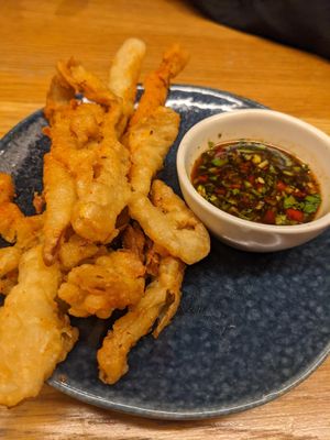 Vegan chilli squid (my favourite!) at Wagamama in Cardiff