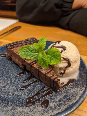 Choc orange cake at Wagamama in Cardiff