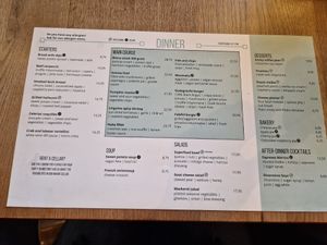 Dinner menu at Toque Toque Foodcafé  in Utrecht