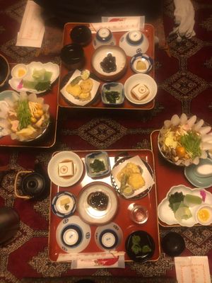 Traditional set meals at Ekoin in Koya