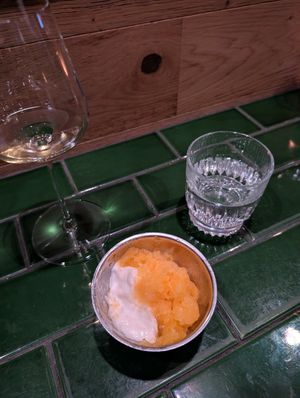 Coconut Panna cotta mandarin pangratto at HUMBUG in Newcastle