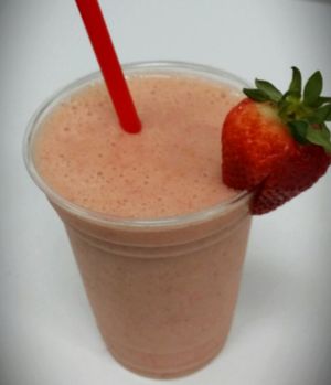 Strawberry Passion smoothie at Carrot Express - South Beach in Miami Beach
