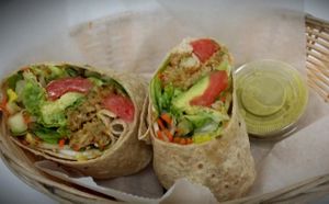 Veggie burger wrap at Carrot Express - South Beach in Miami Beach