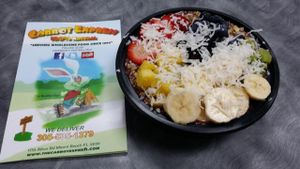 Acai bowl with fresh fruits at Carrot Express - South Beach in Miami Beach