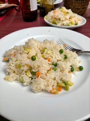 Riz aux légumes végane at Tast i mes Natural in Barcelona