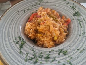 Greek risotto at Santo Athiri in Kamari