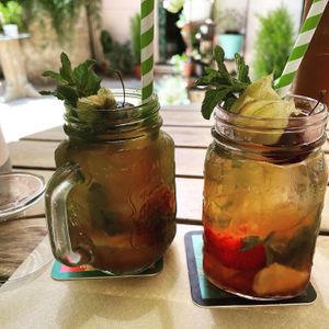 Homemade lemonade  at Temple Natura in Mallorca