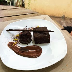 Chocolate and avocado cake  at Temple Natura in Mallorca