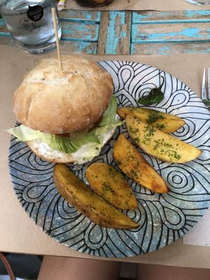 Portobello burger at Temple Natura in Mallorca
