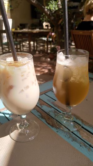 Chai latte at Temple Natura in Mallorca