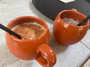 Cha latte really really nice at Temple Natura in Mallorca