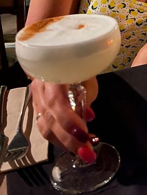 Vegan Pisco Sour   at Temple Natura in Mallorca