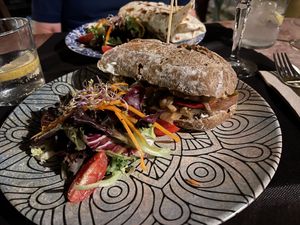 Seitan Nugget Sandwich   at Temple Natura in Mallorca