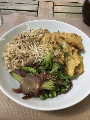 Dish of day  at Temple Natura in Mallorca