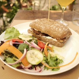 Seitan sandwich 👌  at Temple Natura in Mallorca