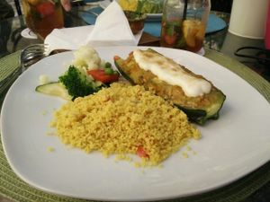 Stuffed Zucchini at Temple Natura in Mallorca