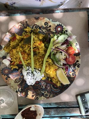 Vegan Paella   at Temple Natura in Mallorca